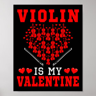 Poster Violino é Meu Instrumento de Equipe de Corações Do