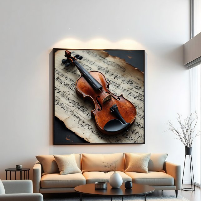 Poster Violino e Partitura (Criador carregado)