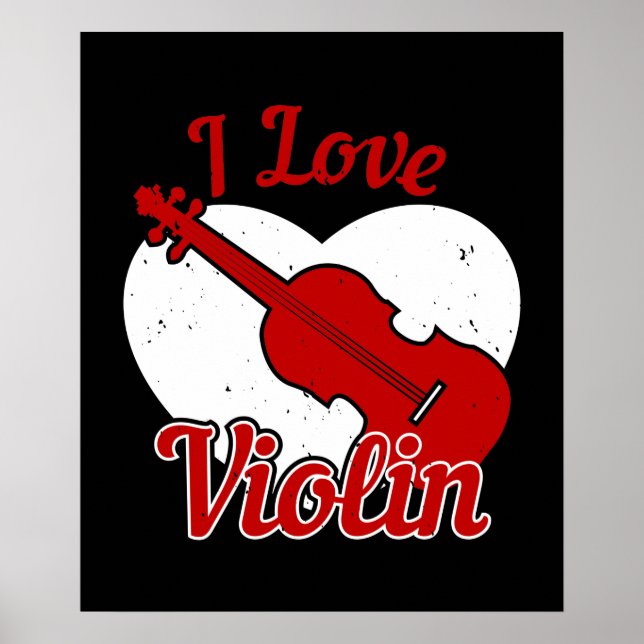 Poster Violino - Eu Amo Violino (Frente)