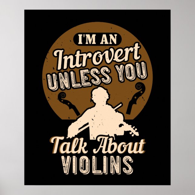 Poster Violino - Eu Sou um Introvertido (Frente)