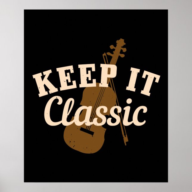 Poster Violino - Manter Clássico (Frente)