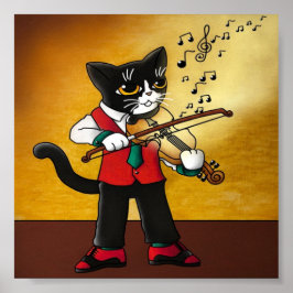 Poster Violino Music Cat