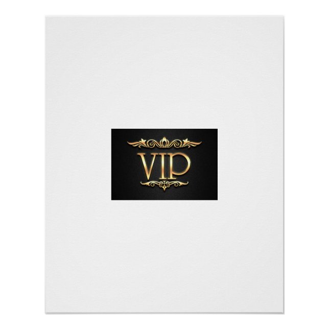 Pôster Vip poster semirbrilhante para venda. (Frente)