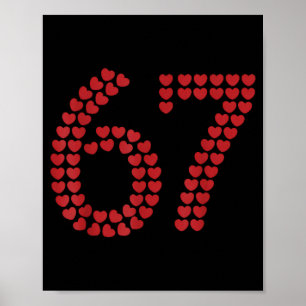 Poster Viral Seis Sete Amor 67 Corações Dia dos Namorados