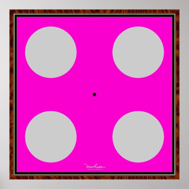 Poster Virando a ilusão óptica verde (Frente)