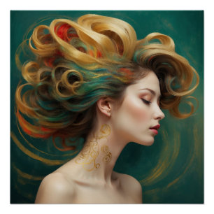 Pôster "Virelle" - Opulência nas ondas Emerald