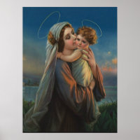 Virgem Abençoada Mary Madonna com Criança Jesus