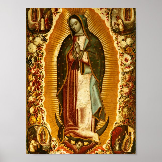 Poster Virgem de Guadalupe Nossa Senhora Mãe Maria (Frente)