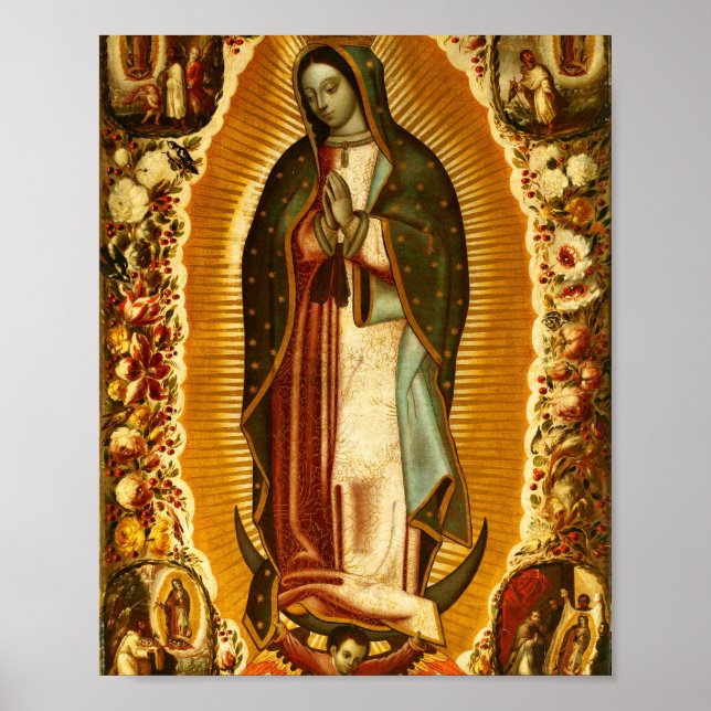 Poster Virgem de Guadalupe Nossa Senhora Presente Católic (Frente)