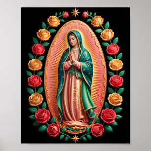 Poster Virgem De Guadalupe Santa Maria Cristã Religiosa