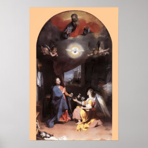 POSTER VIRGEM E ANJO DA ANUNCIAÇÃO
