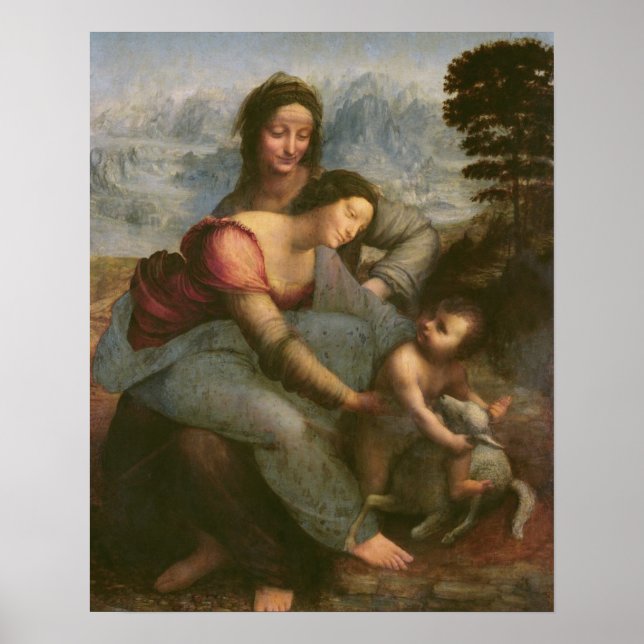 Poster Virgem e Criança com Rua. Anne, c.1510 (Frente)