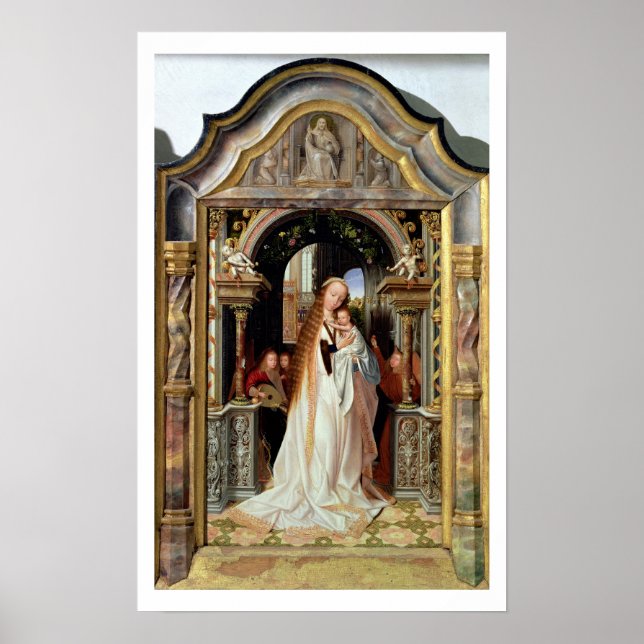 Poster Virgem e Criança com Três Ângulos, painel central (Frente)