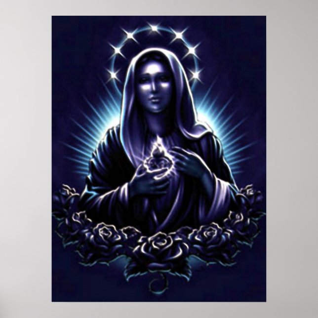 Poster Virgem Maria Abençoada - Mãe de Deus (Frente)
