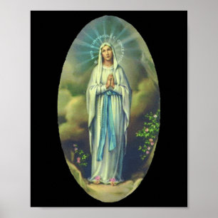 Poster Virgem Maria De Lourdes Nossa Senhora Christian Pr