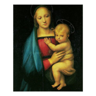 Pôster Virgem Maria e Cristo de Jesus
