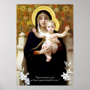 Pôster Virgem Maria e Jesus Cristo