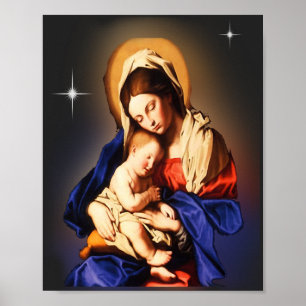 Poster Virgem Maria e Menino Jesus