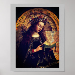 Poster Virgem Maria - Gent Altarpart de Jan van Eyck