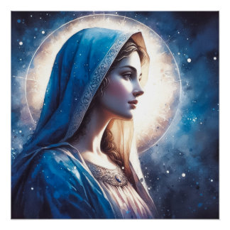 Pôster Virgem Maria Jesus