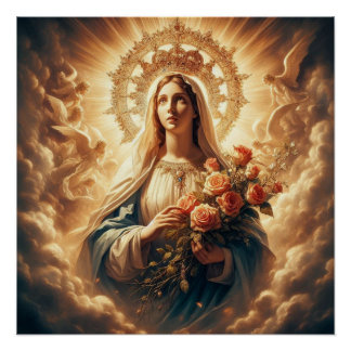 Pôster Virgem Maria Jesus