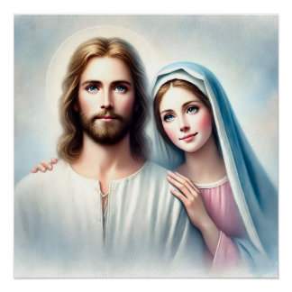 Pôster Virgem Maria Jesus