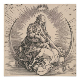 Pôster Virgem na Lua Crescente por Albrecht Dürer