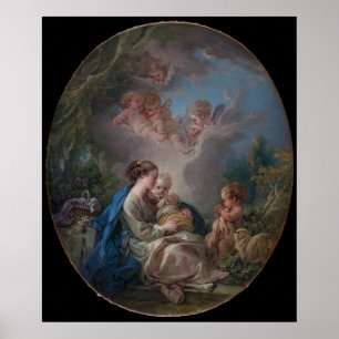 Pôster Virgin & criança com o St John o baptista