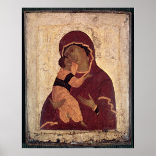 Pôster Virgin de Umilenie de Wladimir, escola de Moscovo