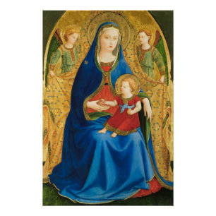 Pôster Virgin do Fra Angelico com romã CC0845