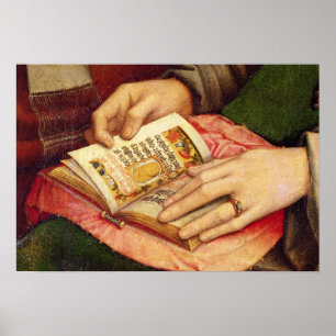 Pôster Virgin e criança com santos