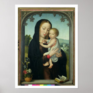 Pôster Virgin e criança (óleo no painel) 2