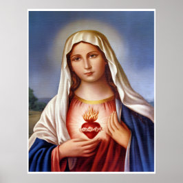 Poster Virgin Mary Sacred Heart