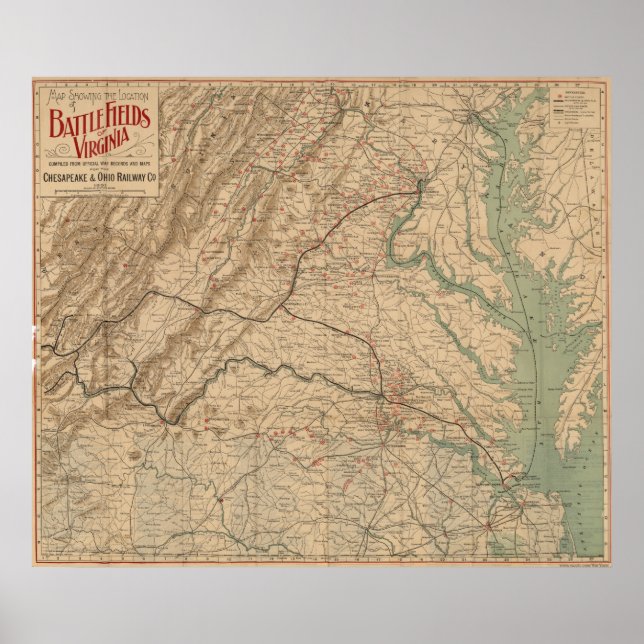 Poster Virginia Battlefields (Frente)