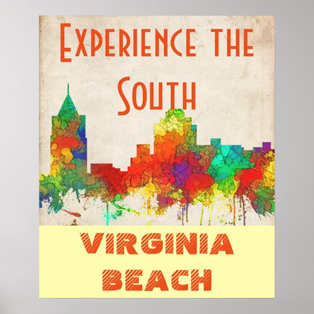 POSTER VIRGINIA BEACH SKYLINE (Frente)