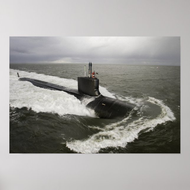 Pôster Virginia-class attack submarine (Frente)