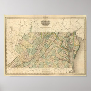 Pôster Virgínia, Maryland, Delware