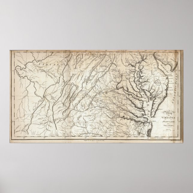 Poster Virginia, Maryland e Delaware (Frente)