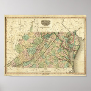 Pôster Virgínia, Maryland e Delaware