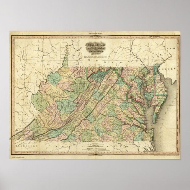 Pôster Virginia, Maryland e Delaware (Frente)