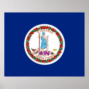 Poster Virginia State Flag Design