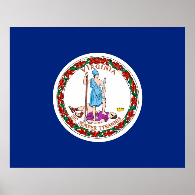 Poster Virginia State Flag Design (Frente)