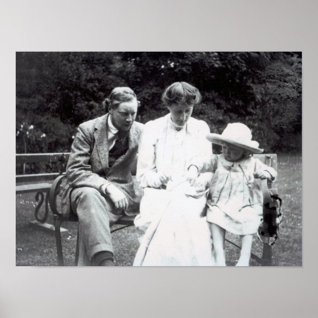 Pôster Virginia Woolf com Clive e Julian Bell, 1910 (Frente)