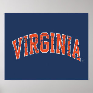 Poster Virginia Wordmark Distressado