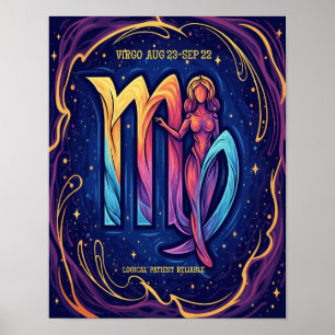 Poster Virgo Astrologia Horoscópio