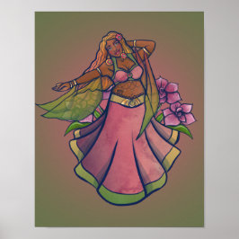 Poster Virgo Belly Dancer Art Bellydance Deusa