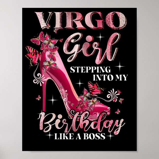 Poster Virgo Girl Entrando No Meu Aniversário Como Um Che (Frente)