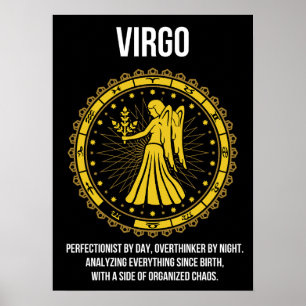 Poster Virgo - Horoscópio, Sinal Zodioso Engraçado Humor