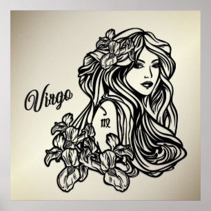 Poster Virgo O Ouro Virgem Zodiac
