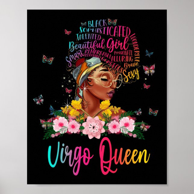 Poster Virgo Queen Black Women Persiste Beaukind (Frente)